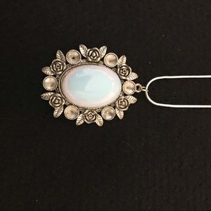 Opal necklace on a sterling silver chain 24”